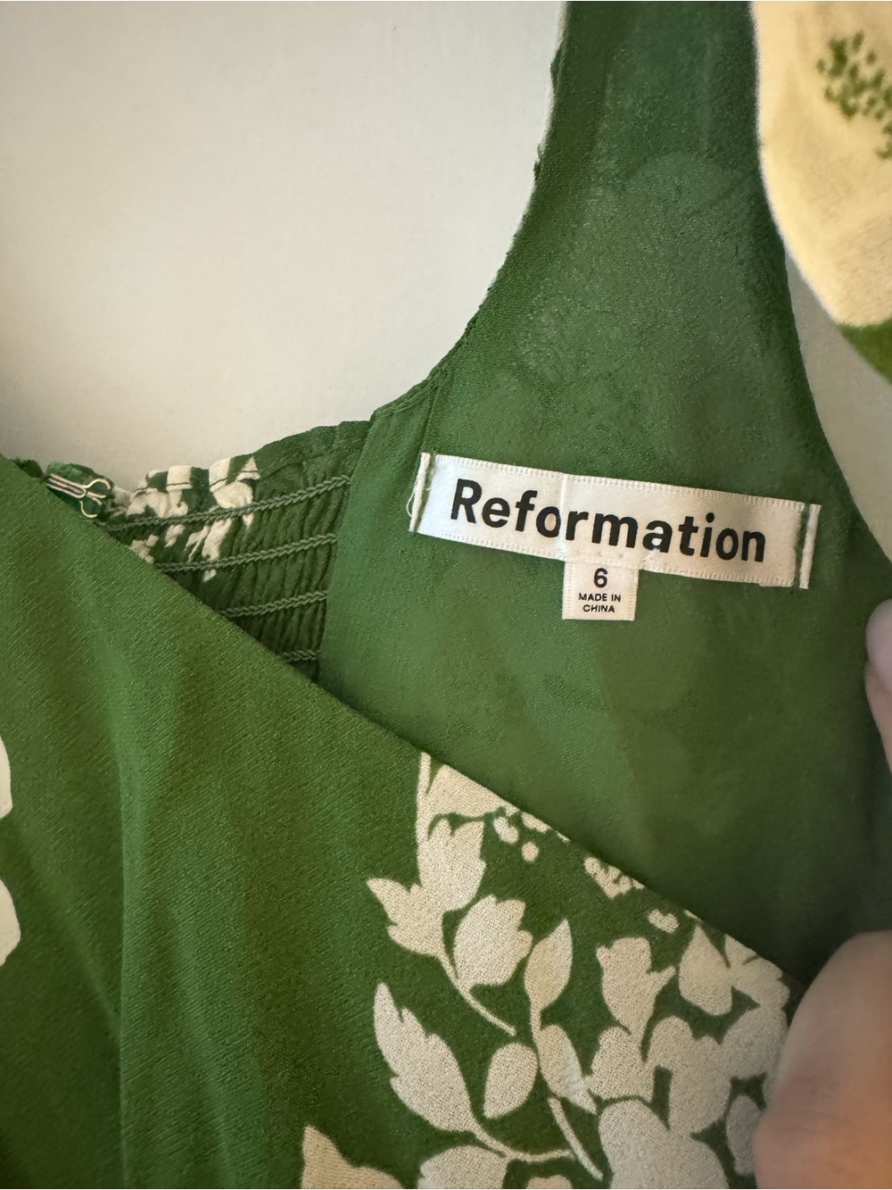 Like new Reformation twilight Green and White Floral Midi Dress - Picture 3 of 5